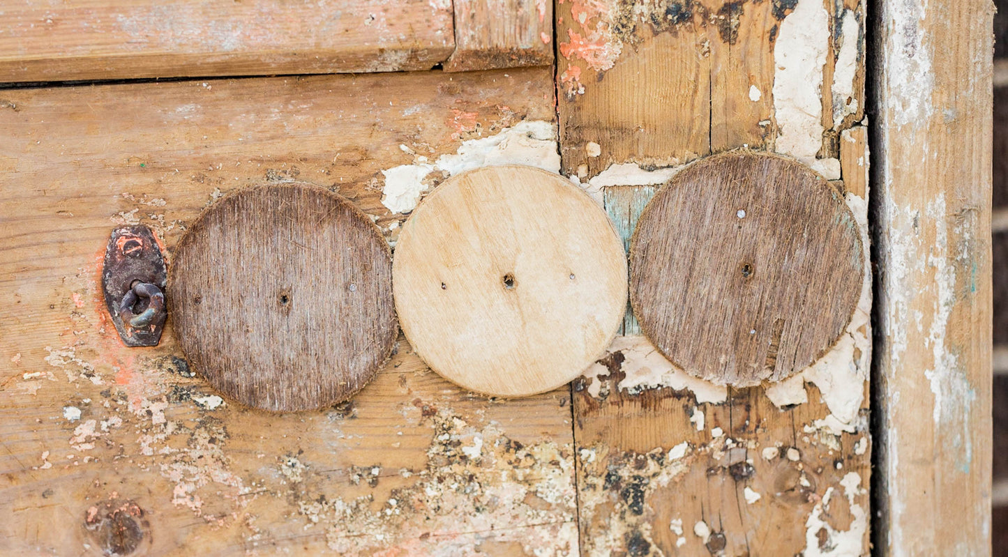 Omari - Primitive Iron Inset Egyptian Wooden Doors