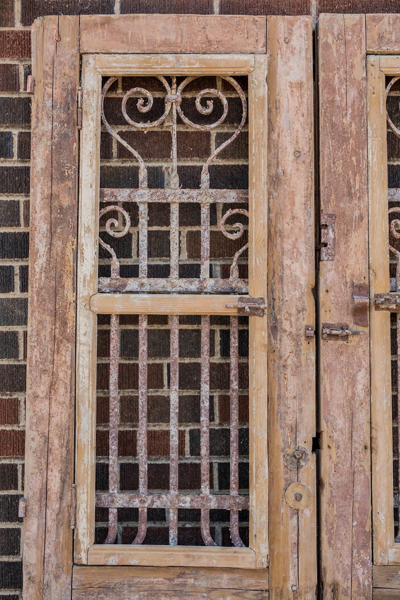 Sima - Primitive Iron Inset Egyptian Wooden Doors