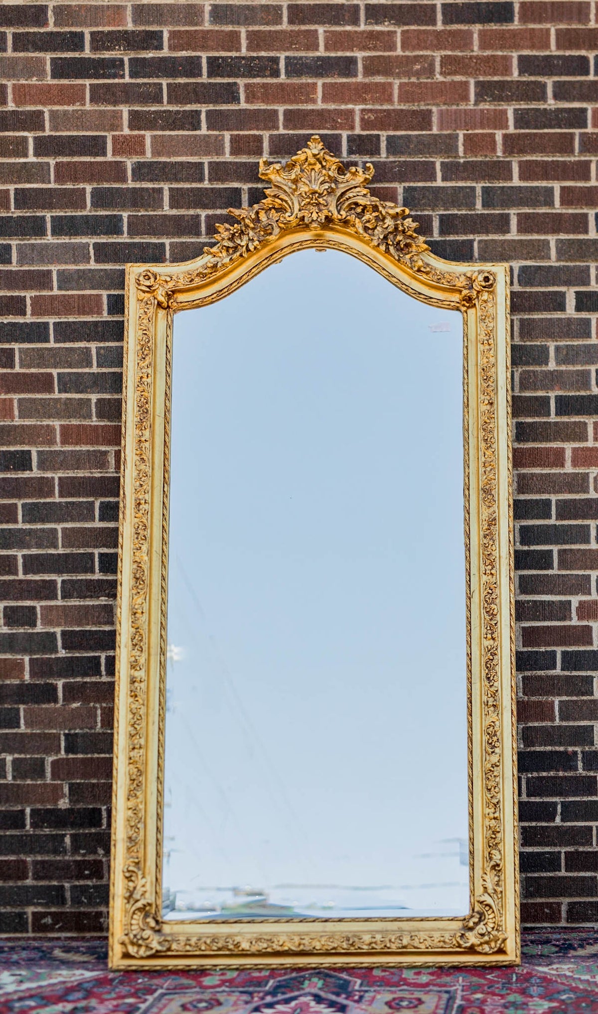 Large Rococo Gilt Framed Beveled Mirror