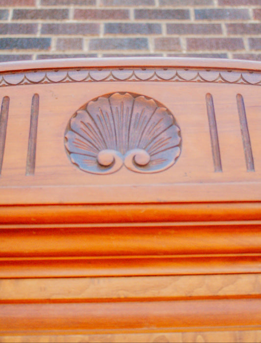 Edwardian Curly Maple & Walnut Armoire