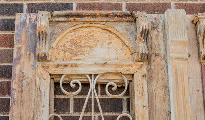 Minya - Primitive Iron Inset Egyptian Wooden Doors