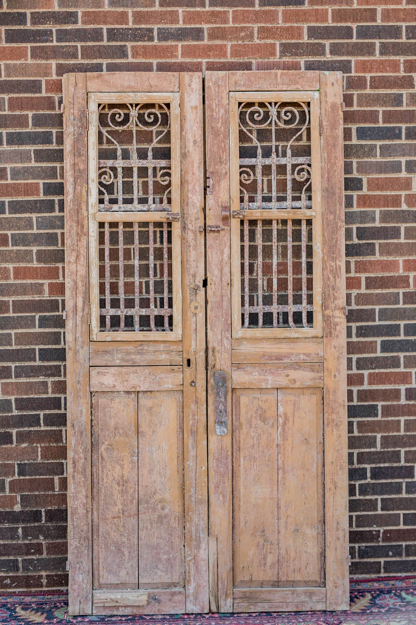 Sima - Primitive Iron Inset Egyptian Wooden Doors