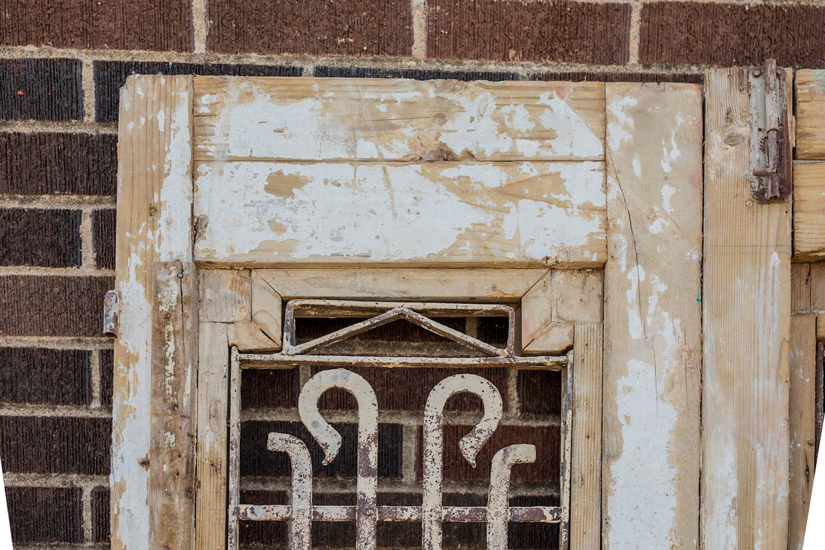 Fresco - Primitive Iron Inset Egyptian Wooden Doors