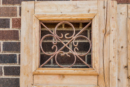 Romi - Primitive Iron Inset Egyptian Wooden Doors