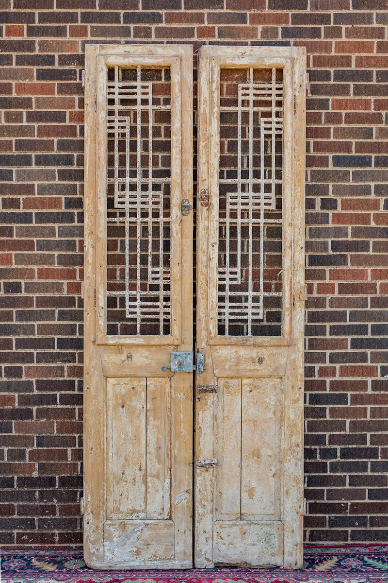Mose - Primitive Iron Inset Egyptian Wooden Doors
