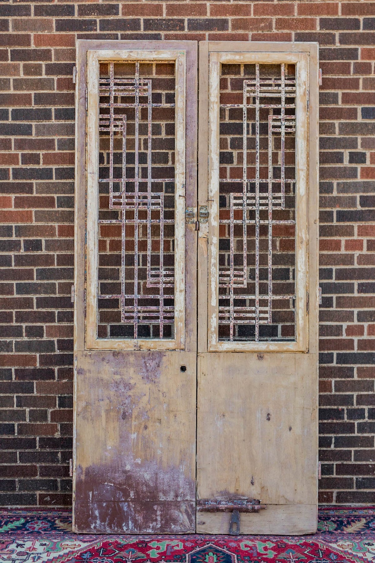 Akar - Primitive Iron Inset Egyptian Wooden Doors