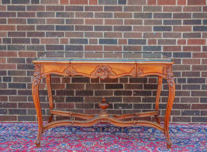 Rococo Carved Louis XV Style Walnut Writing Table