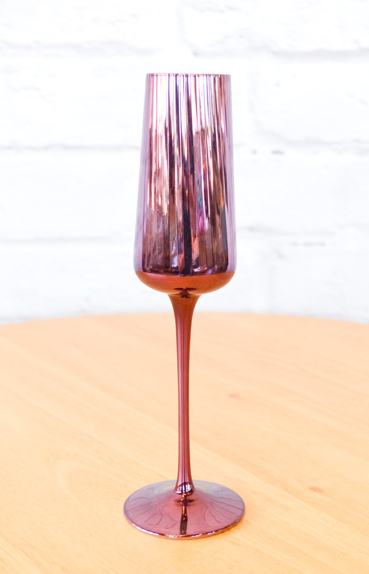 Colorful Fluted Chrome Drinkware