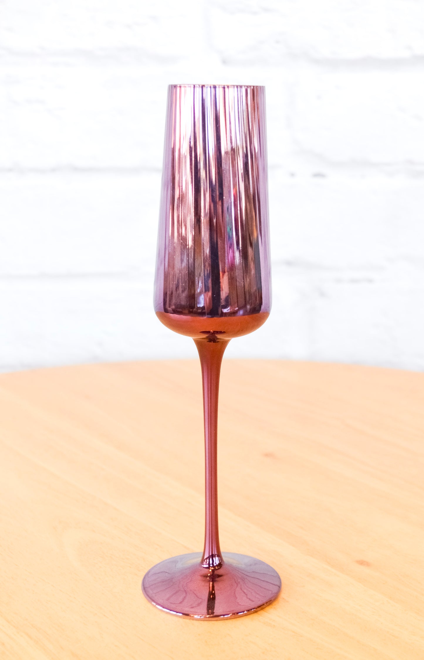 Colorful Fluted Chrome Drinkware