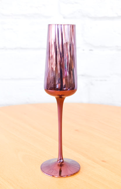 Colorful Fluted Chrome Drinkware