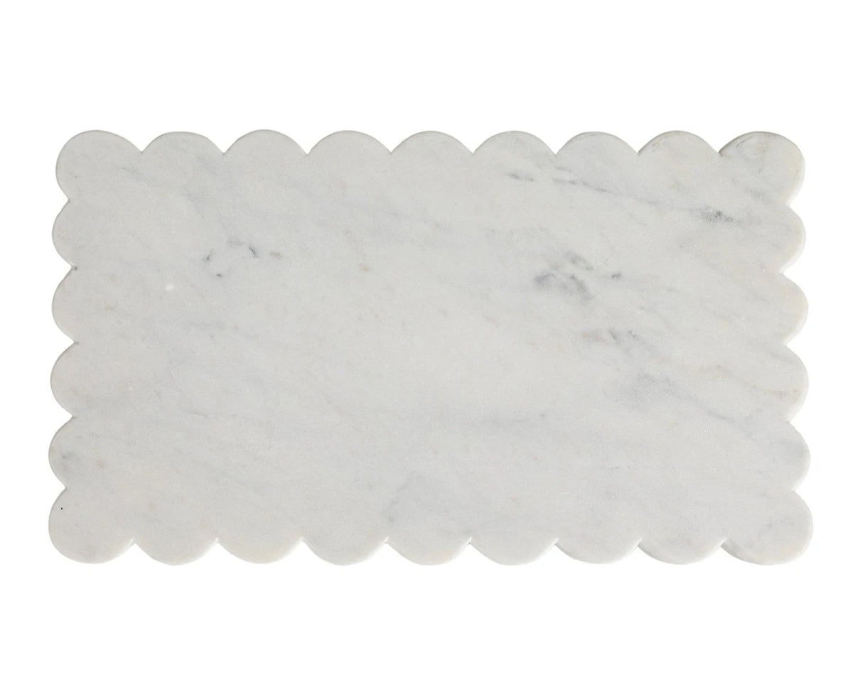 Scalloped Edge Marble Cheese / Cutting Board