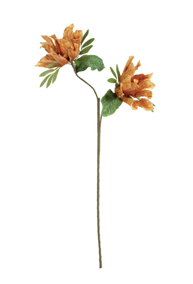 Faux Orange Flower Stem