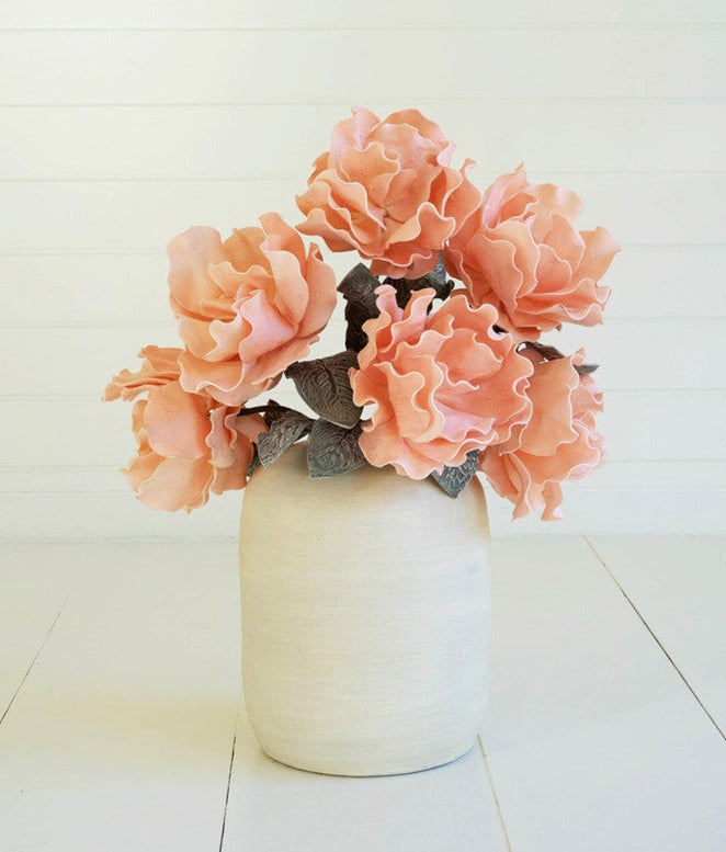 Faux Soft Peach Bloom Stem