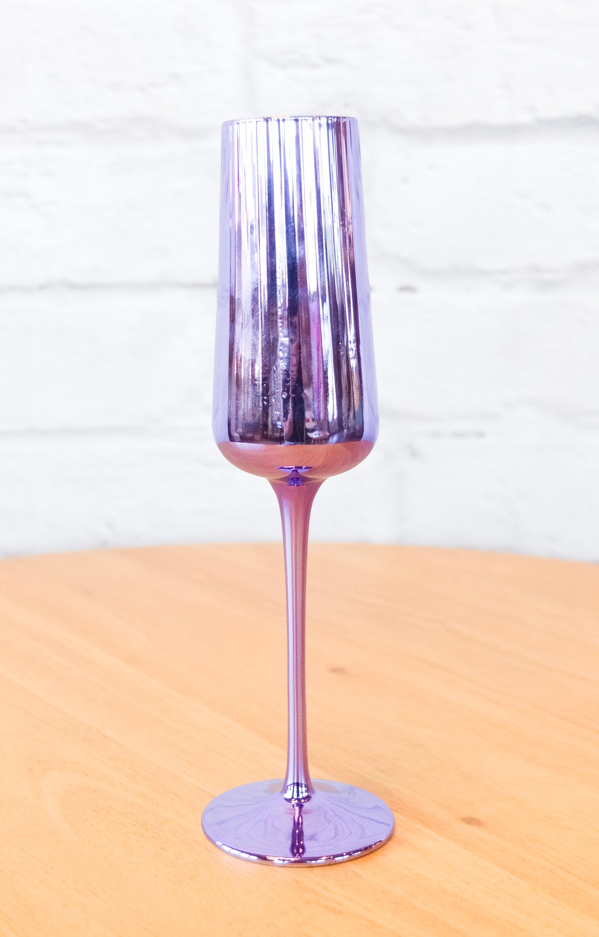 Colorful Fluted Chrome Drinkware