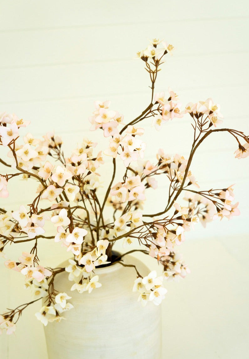 Faux Blush Flower Branch