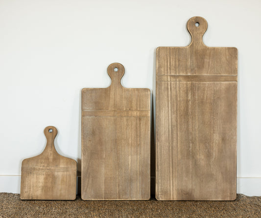 Whitewashed Wooden Cutting Board