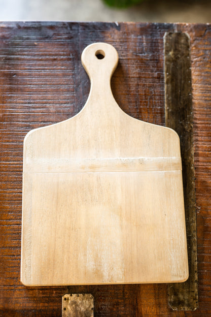 Whitewashed Wooden Cutting Board