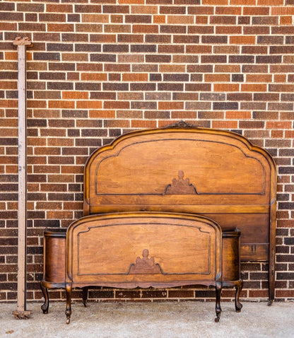 Depression Era Mahogany Bed