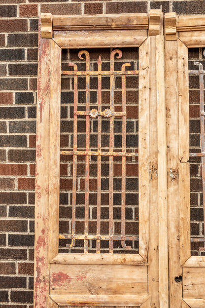 Edith - Primitive Iron Inset Wooden Doors