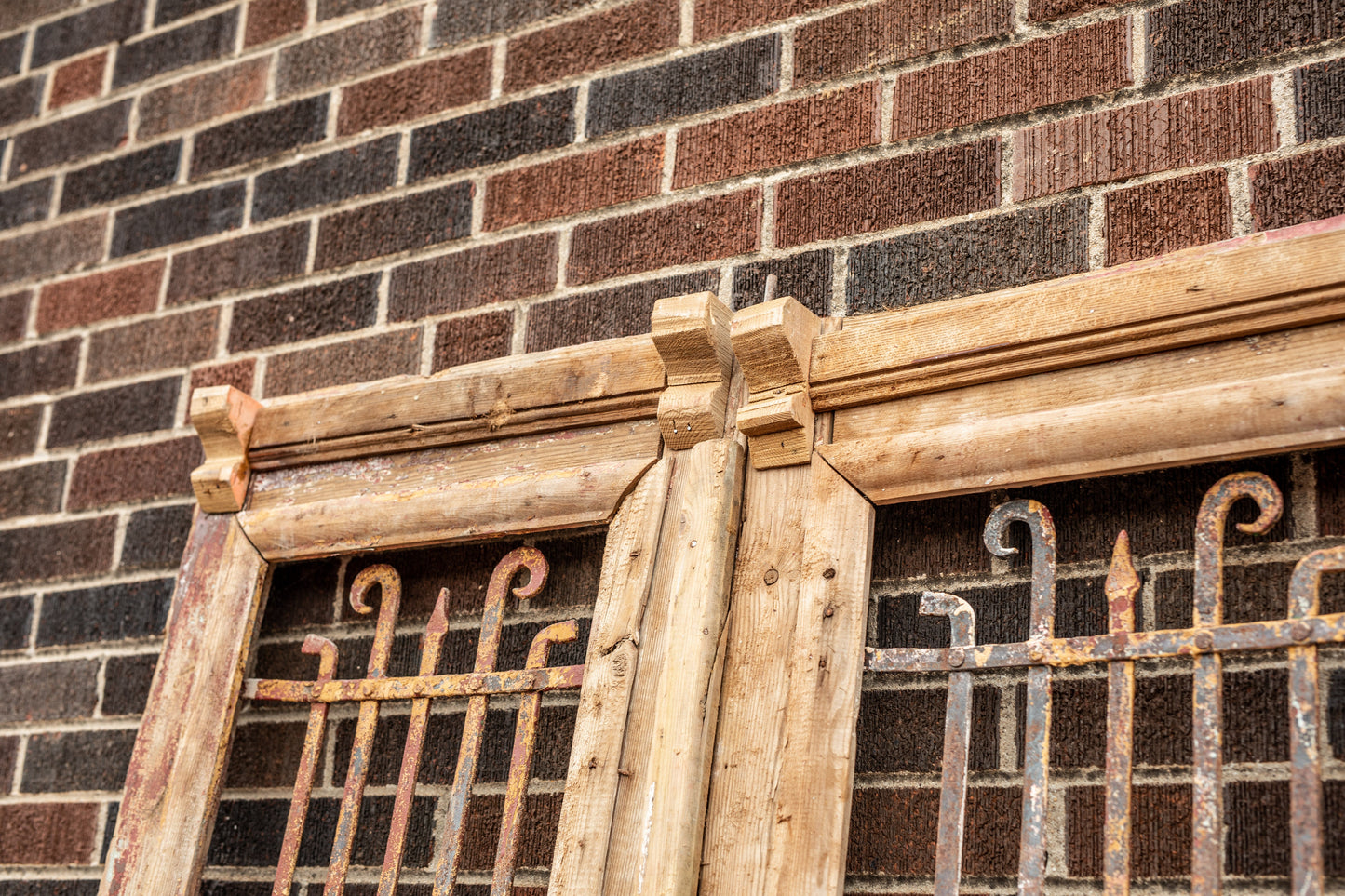 Edith - Primitive Iron Inset Wooden Doors