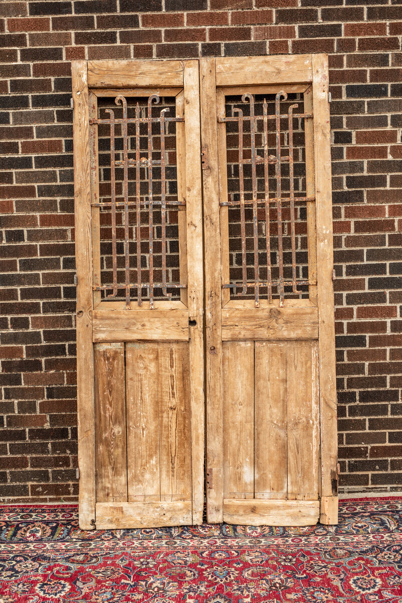 Edith - Primitive Iron Inset Wooden Doors