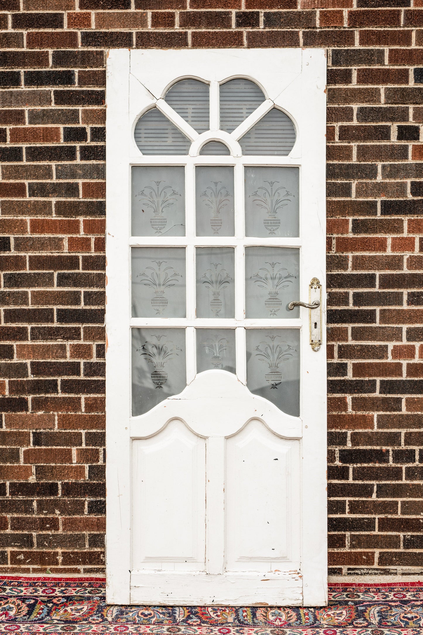 Egyptian Etched Glass Door
