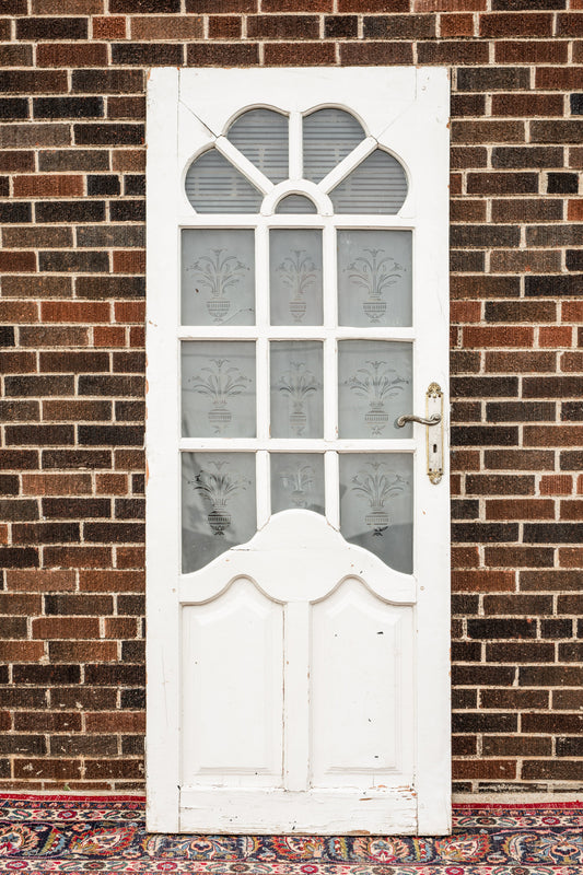 Egyptian Etched Glass Door