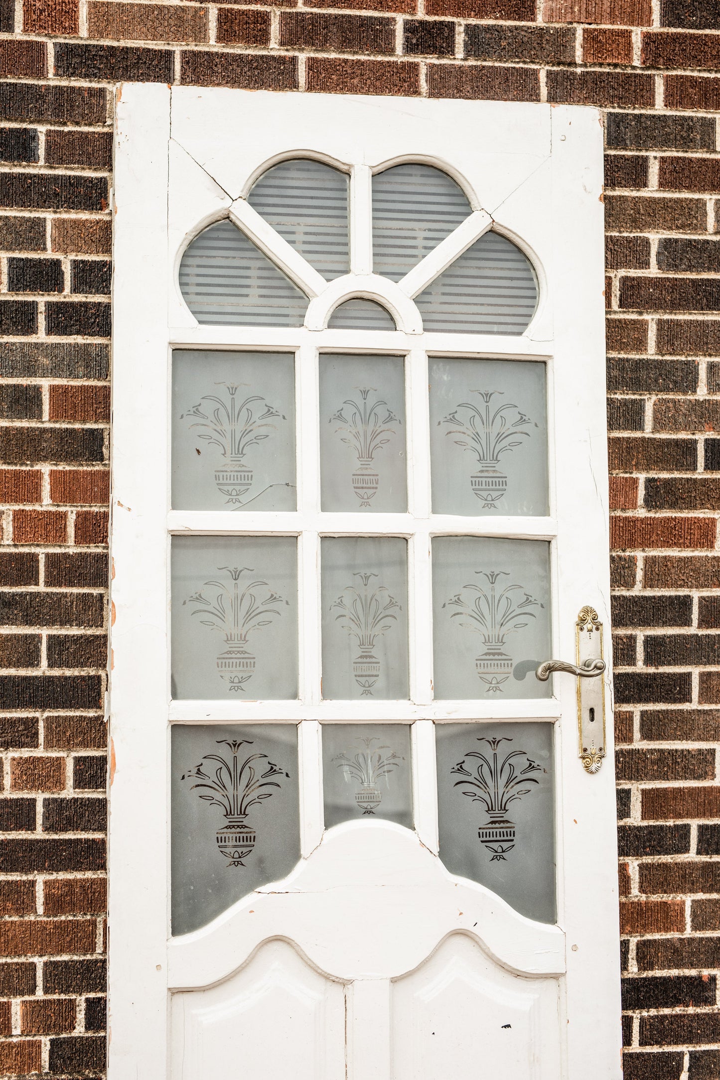 Egyptian Etched Glass Door