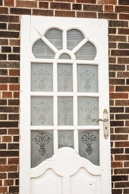 Egyptian Etched Glass Door