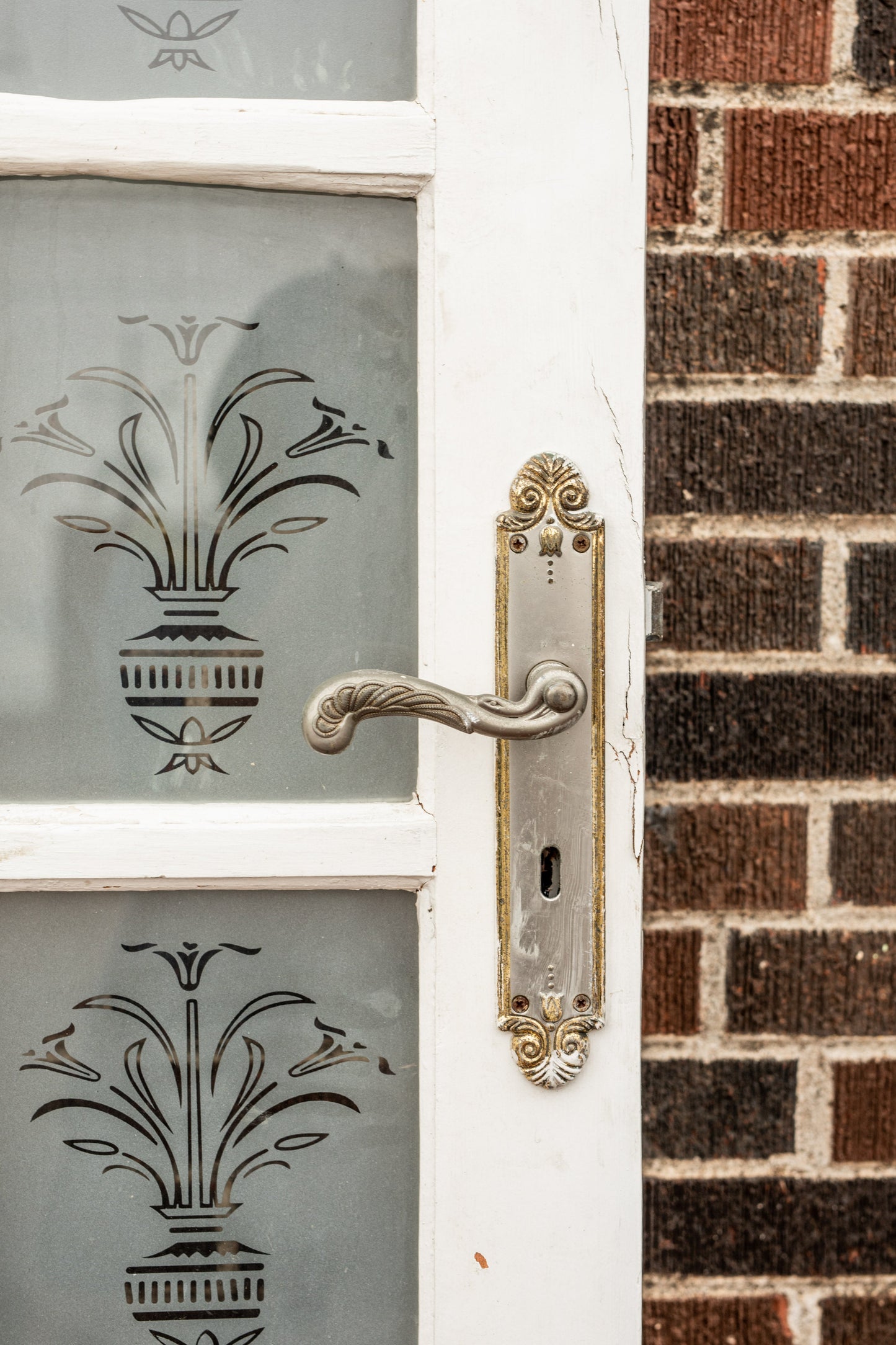 Egyptian Etched Glass Door