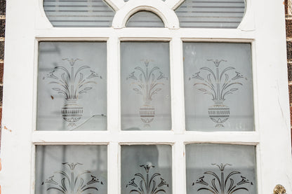 Egyptian Etched Glass Door