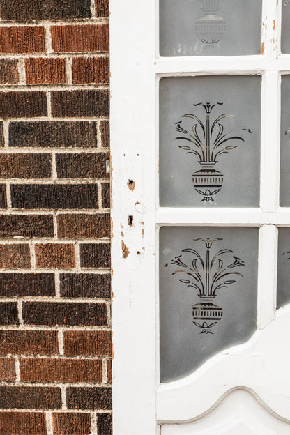 Egyptian Etched Glass Door