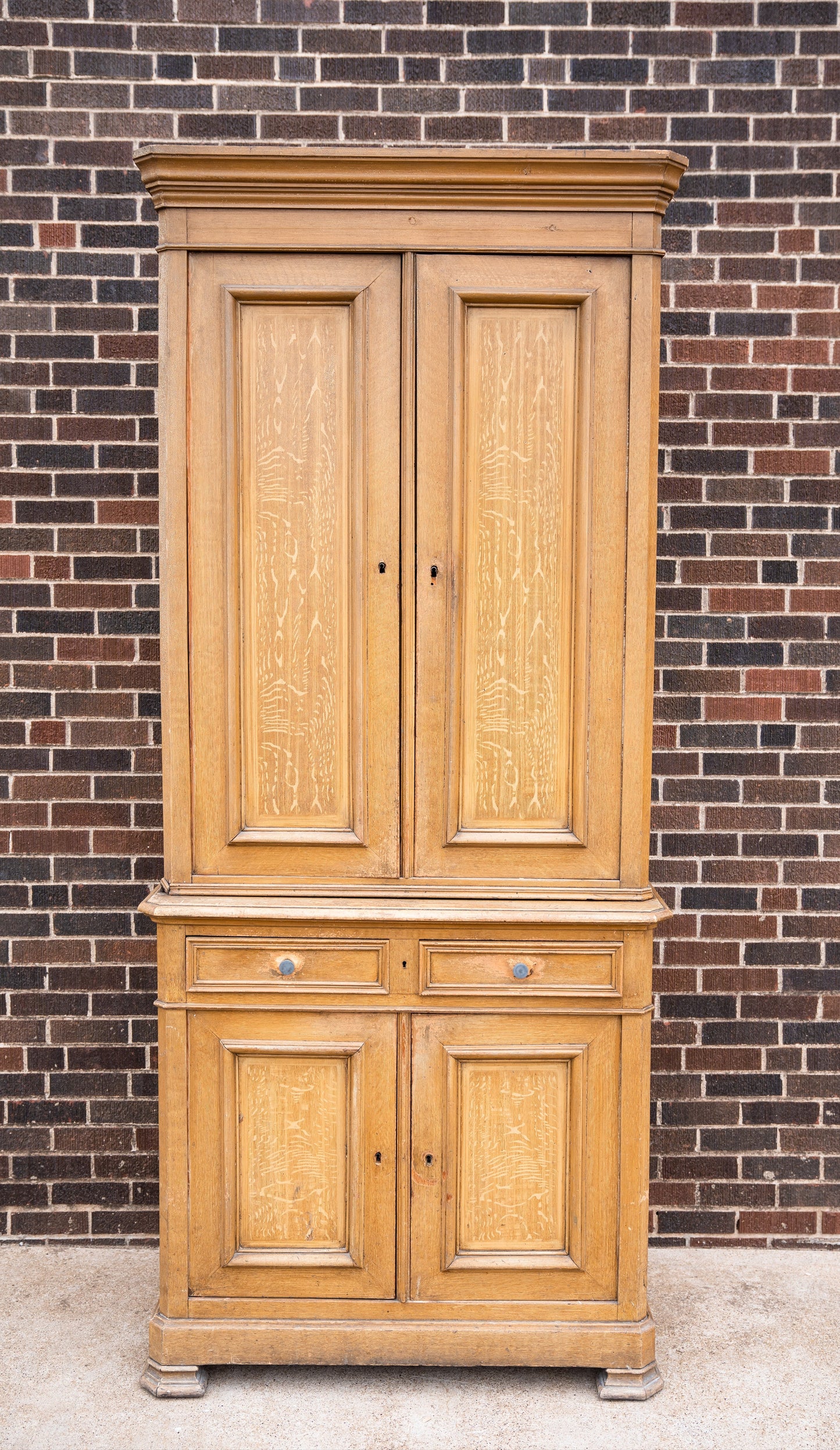 French Oak Tall Buffet Deux Corps