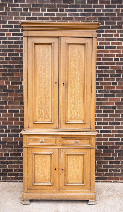 French Oak Tall Buffet Deux Corps