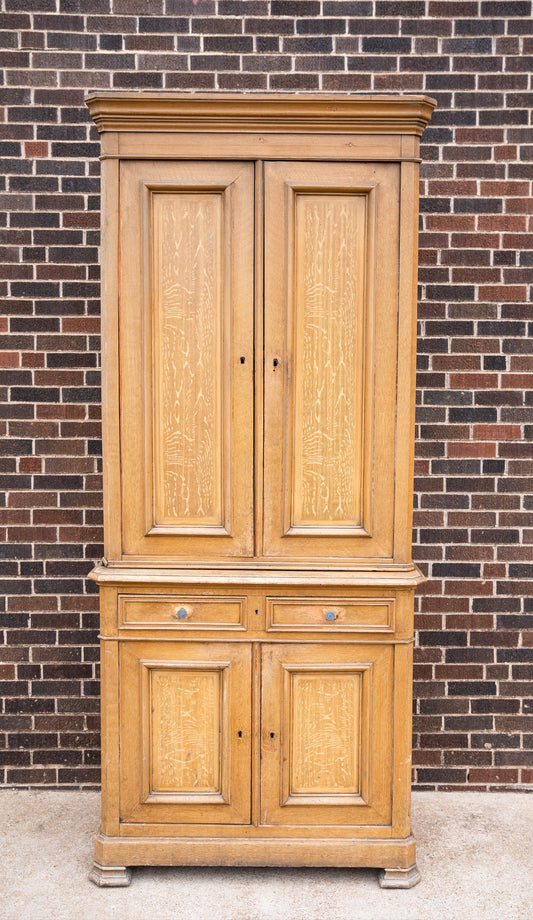 French Oak Tall Buffet Deux Corps