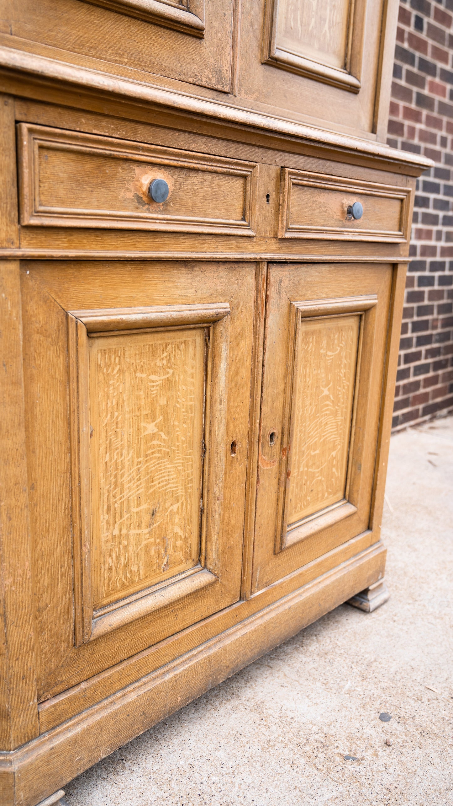 French Oak Tall Buffet Deux Corps