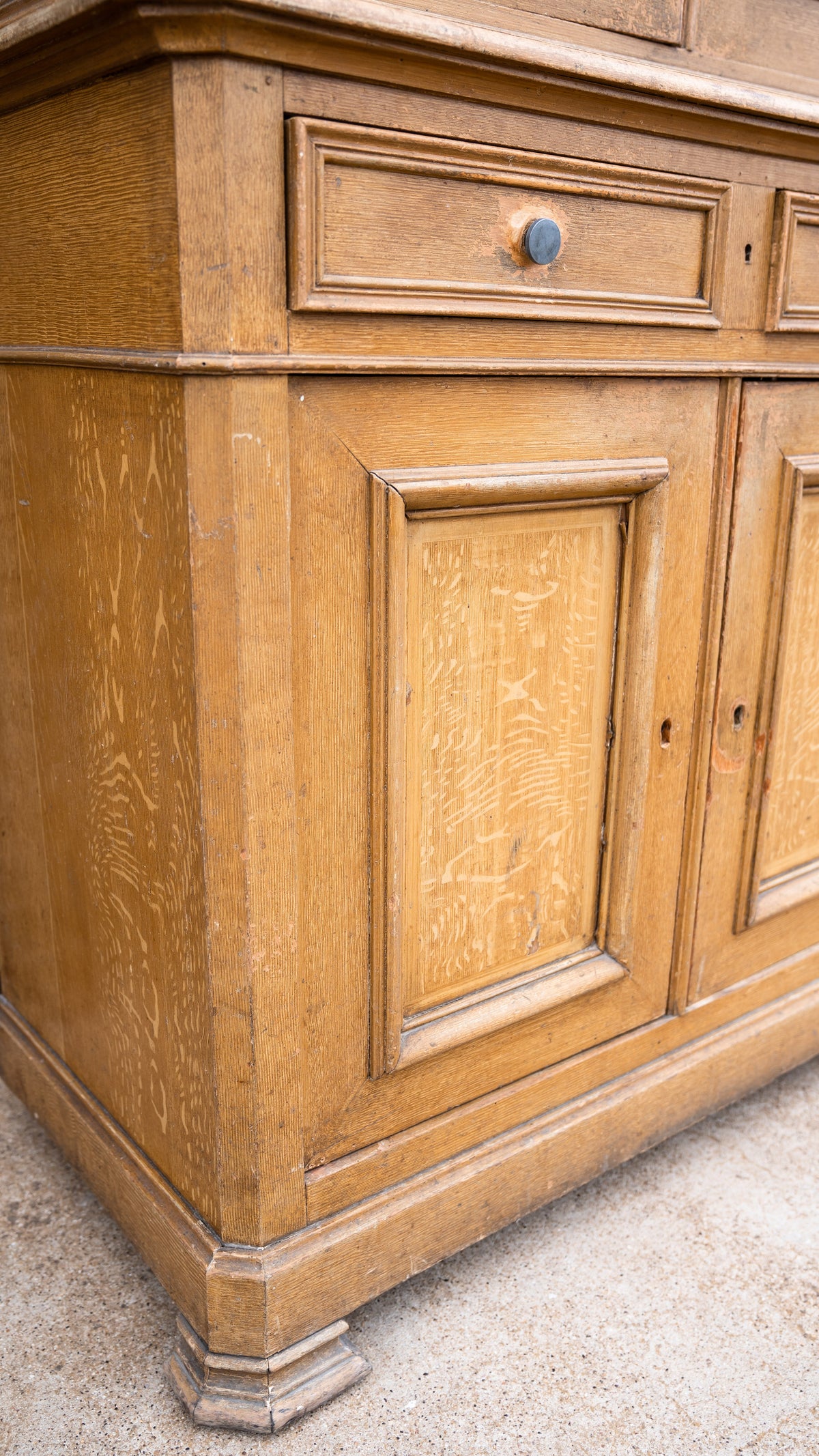 French Oak Tall Buffet Deux Corps