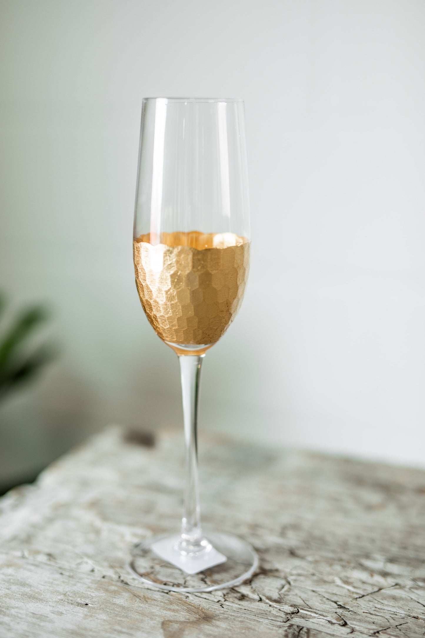 Gold Facet Glassware