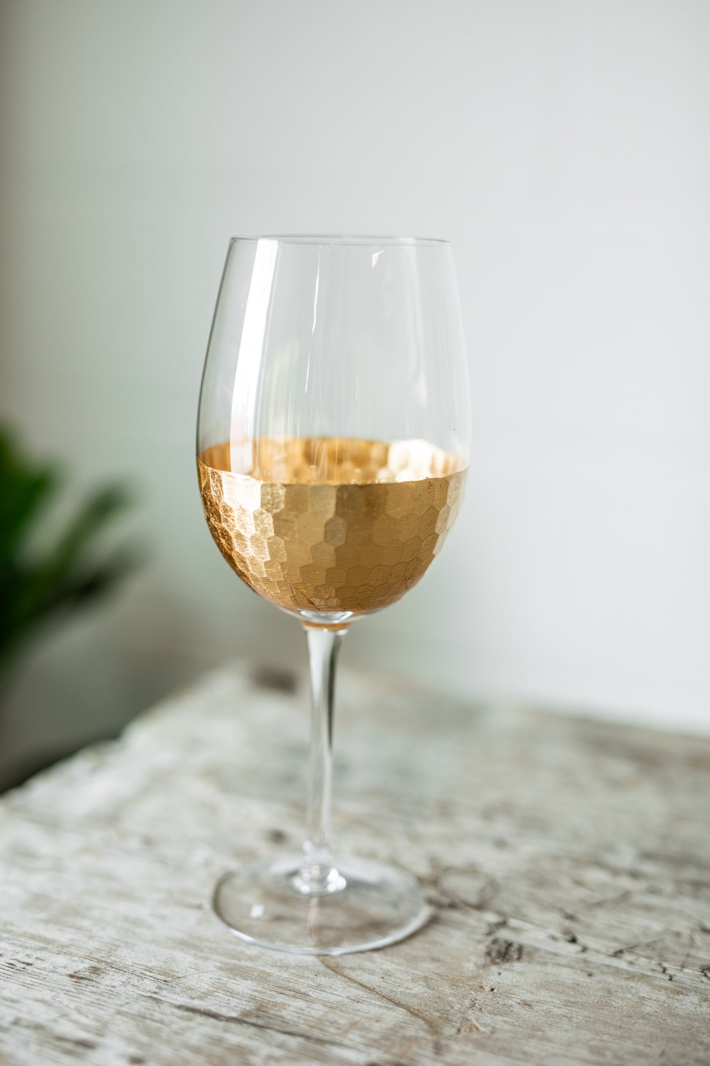 Gold Facet Glassware