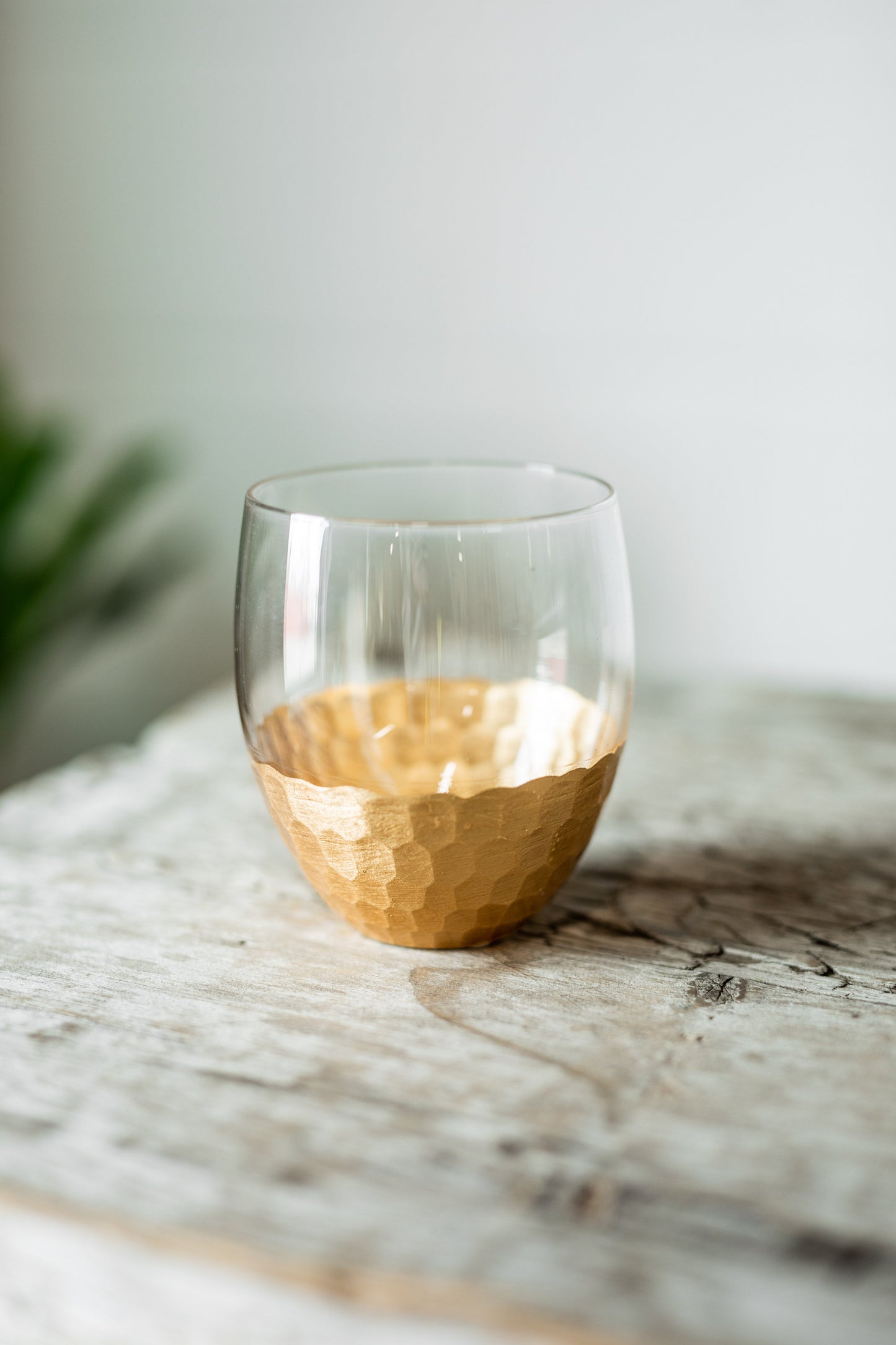 Gold Facet Glassware