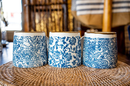 Hand-Stamped Stoneware Mug