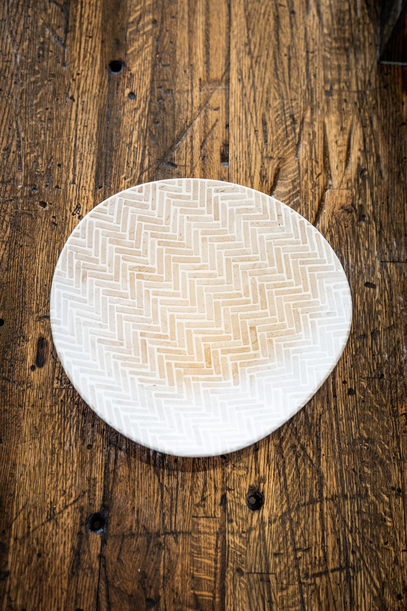 Herringbone Ceramic Serving Platters