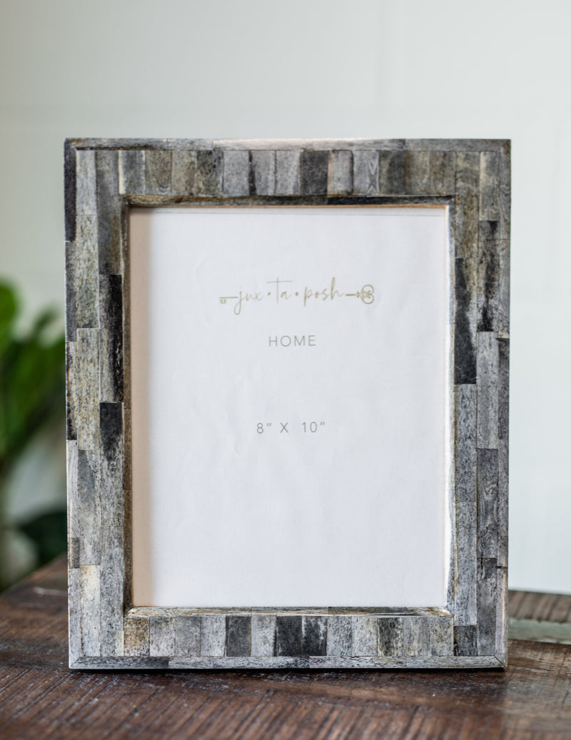Grey Inlaid Bone Frame