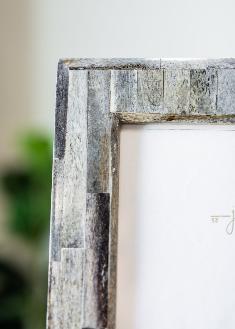 Grey Inlaid Bone Frame