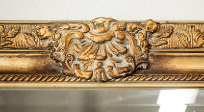 Large Ornate Gilt Beveled Mirror