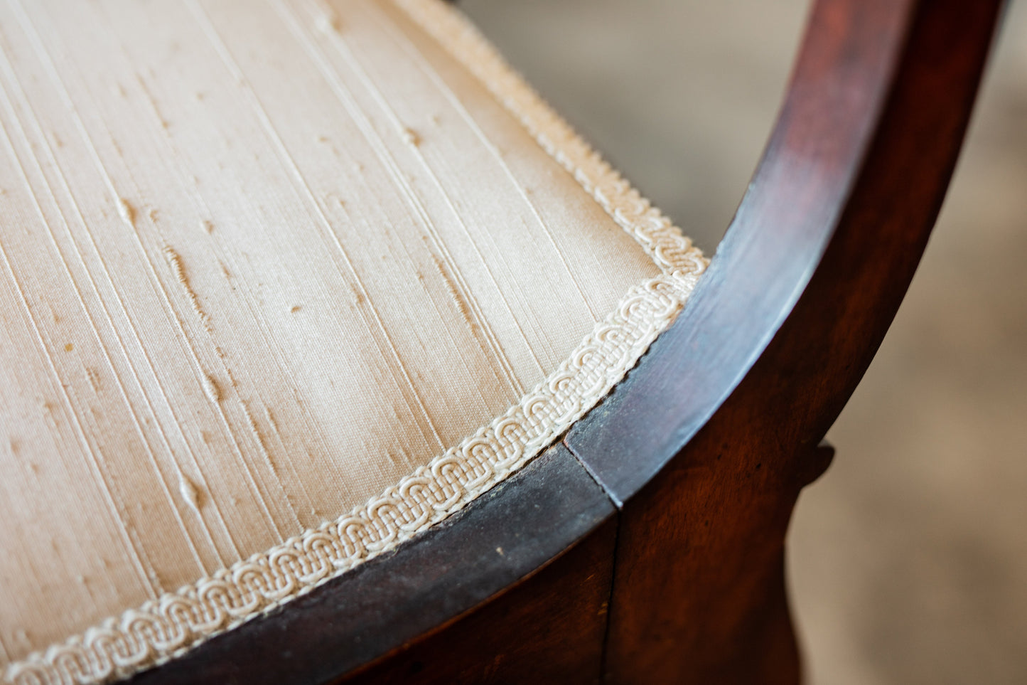 Late Victorian Mahogany Inlaid Armchair
