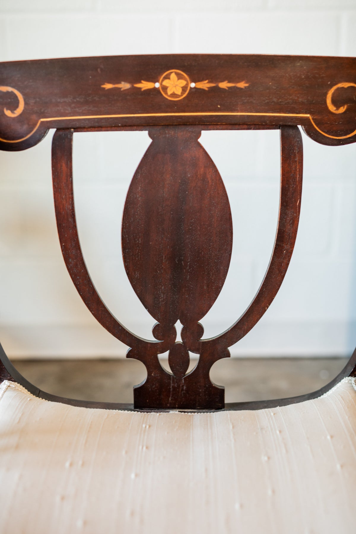 Late Victorian Mahogany Inlaid Armchair
