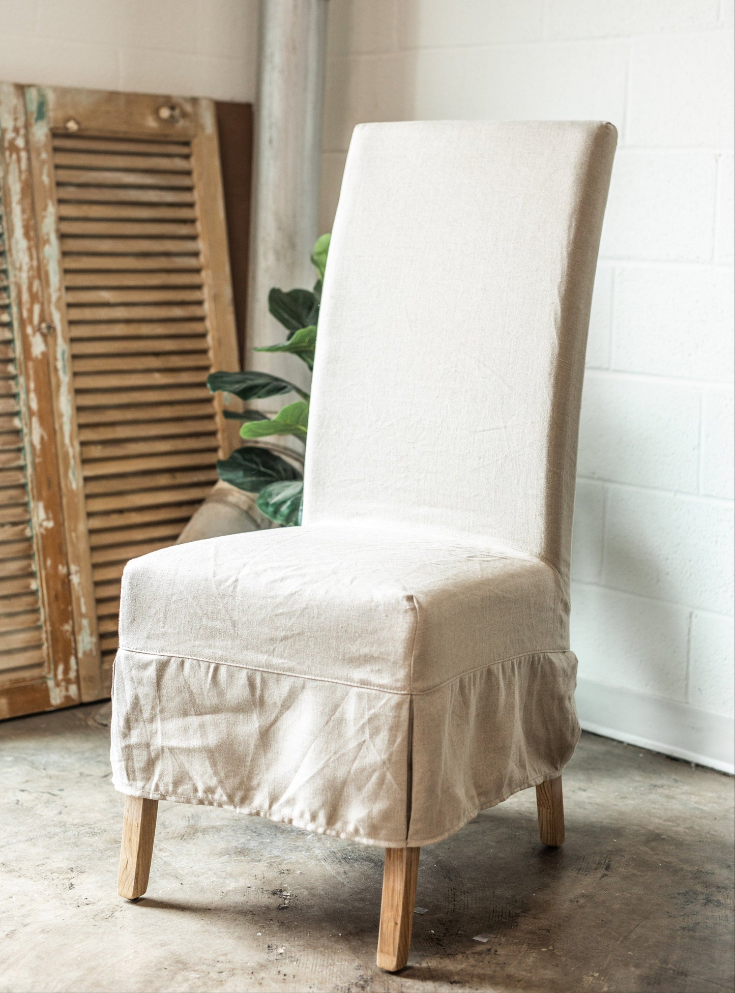 Pierre Linen Slip Covered Chair