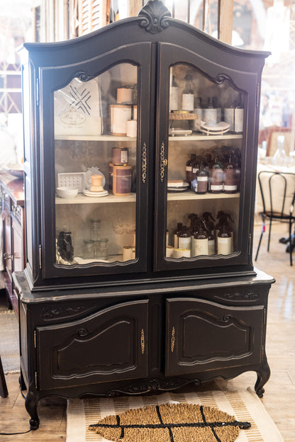 Louis XV Style Ball & Claw Oak Display Cabinet