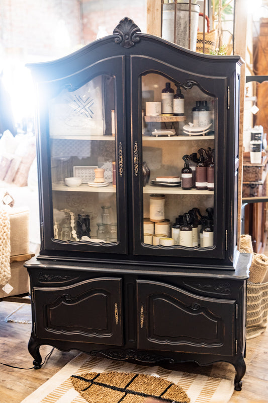 Louis XV Style Ball & Claw Oak Display Cabinet